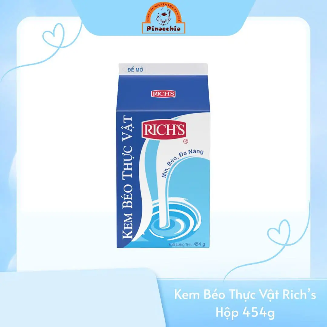 Kem béo thực vật Rich hộp 454gr