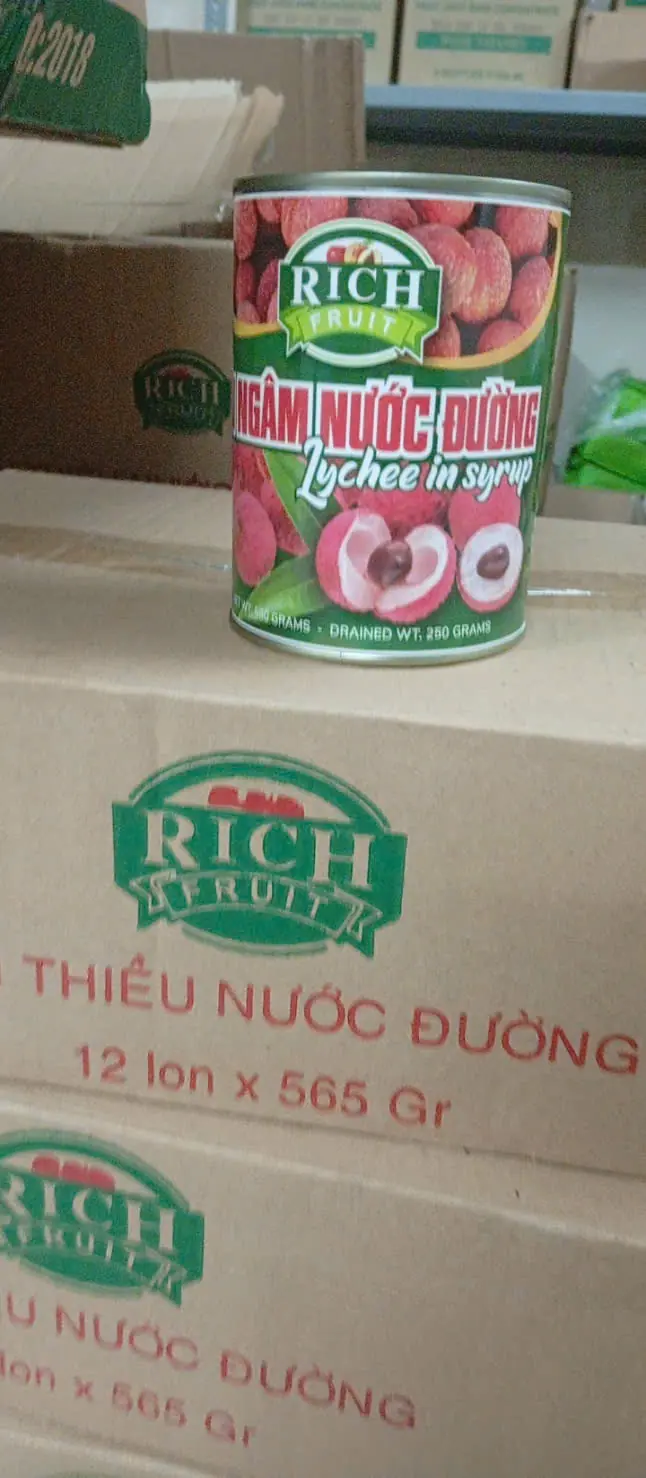 THÙNG VẢI THIỀU NƯỚC ĐƯỜNG RICH 12 LON