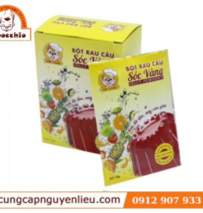 Bột rau câu sóc vàng - Hộp 10 gói