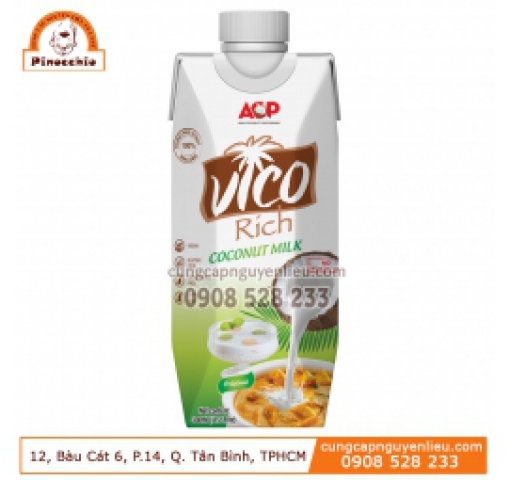 Nước cốt dừa tự nhiên Vico Rich hộp 330 ml